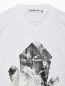 Buy 여성 다이아몬드 그래픽 보이프랜드 티셔츠 in color BRIGHT WHITE