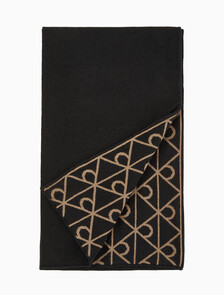 Buy 남녀공용  양면 로고 머플러 in color BLACK