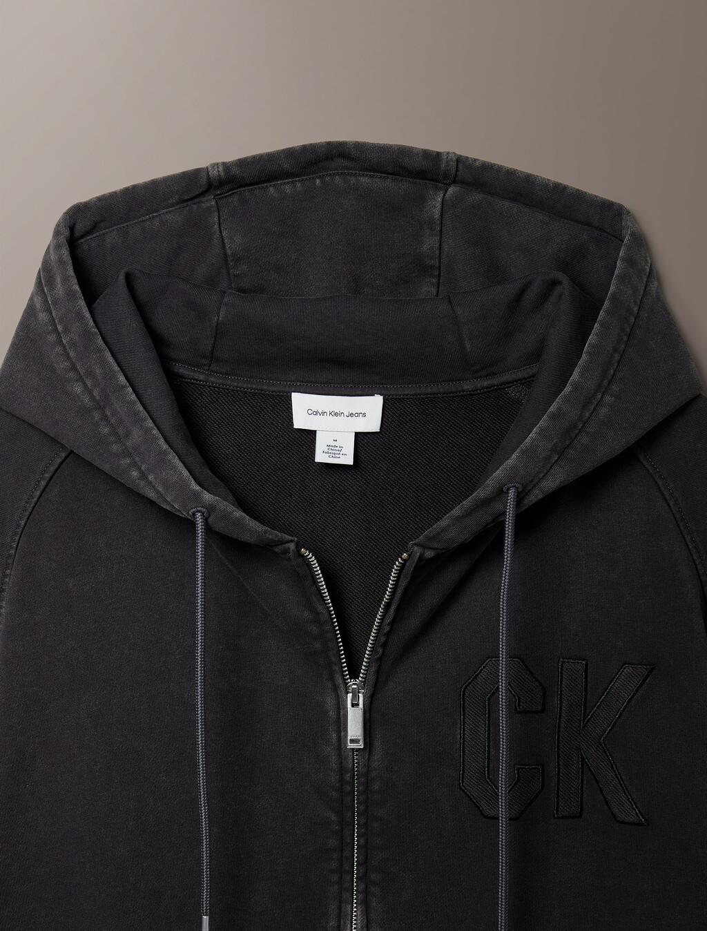 Buy 오프듀티 릴렉스 헤비 테리 풀집업 후드집업 in color Black Oyster