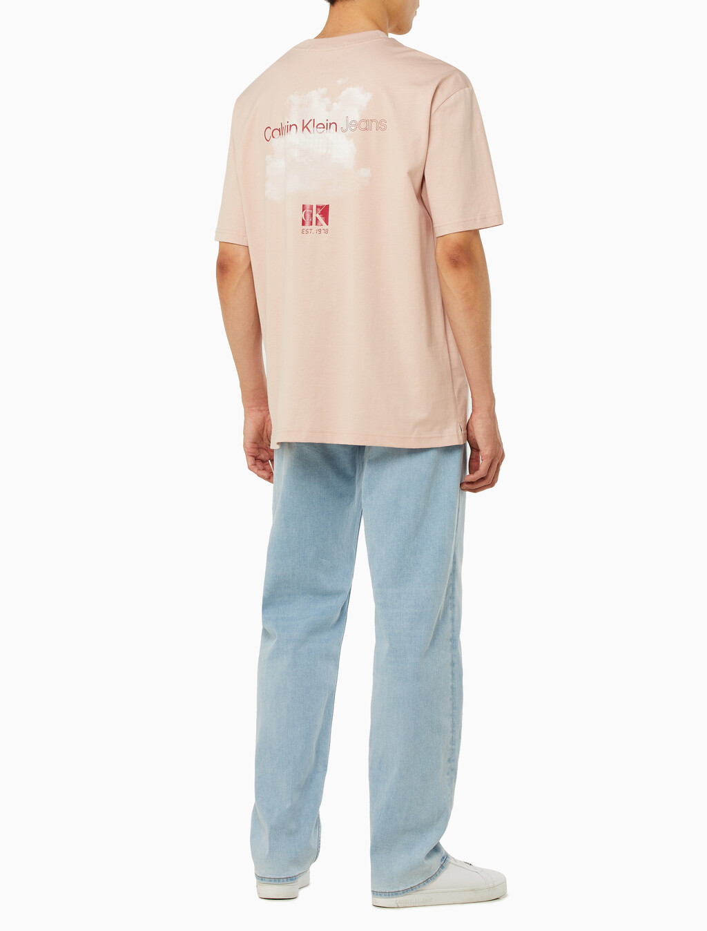 Buy 남녀공용 디퓨즈 그래픽 반팔 티셔츠 in color PINK