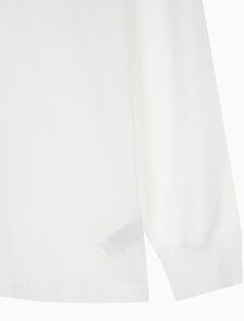 Buy 남녀공용 릴렉스핏 모노그램 로고 긴팔 티셔츠 in color BRIGHT WHITE