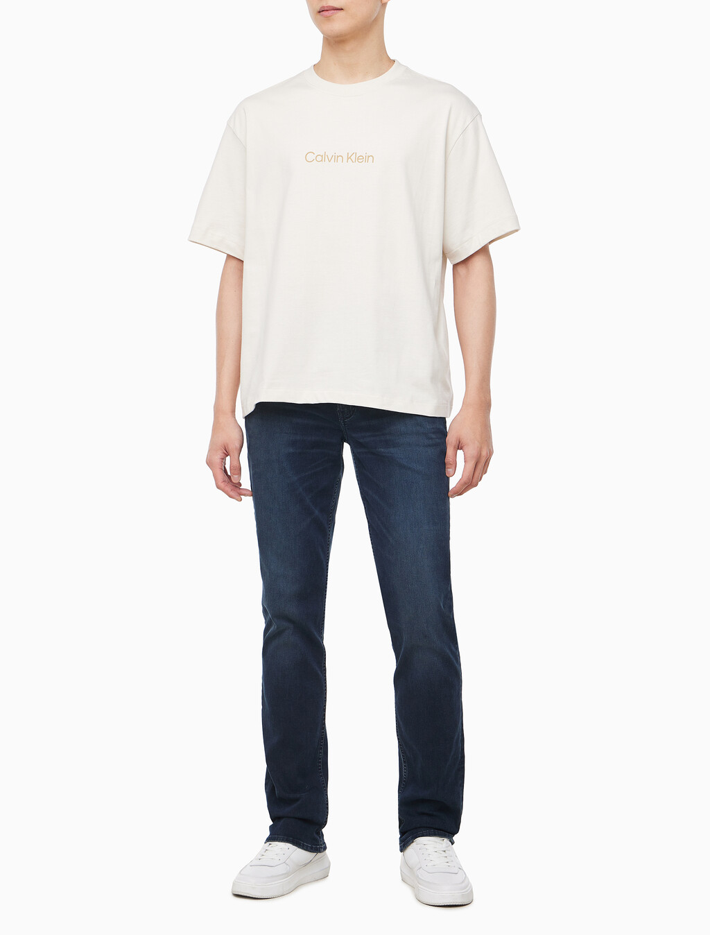 Buy 남성 릴렉스핏 헤비 코튼 크루넥 반팔 티셔츠  in color TURTLEDOVE