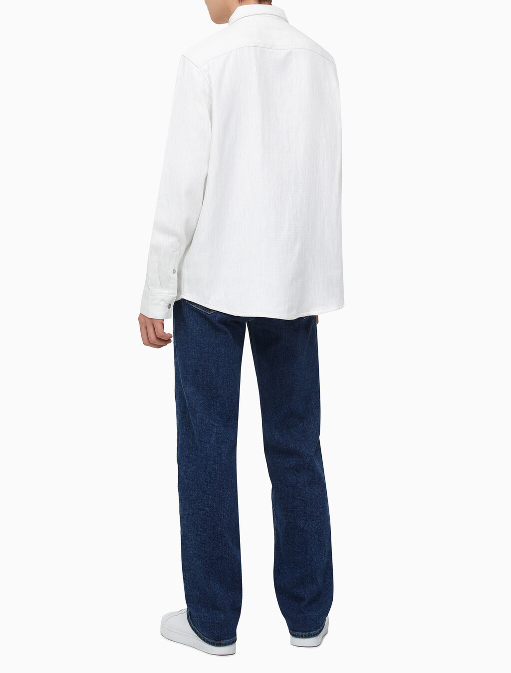 Buy 남성 롱슬리브 더블 포켓 멜란지 셔츠 in color GREY