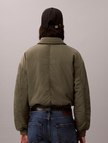 Buy 여성 나일론 숏 봄버 자켓 in color DUSTY OLIVE