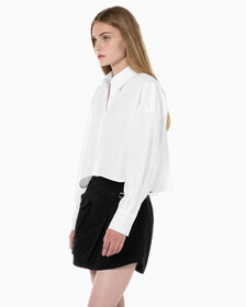 Buy 여성 크롭 패션 셔츠 in color BRIGHT WHITE