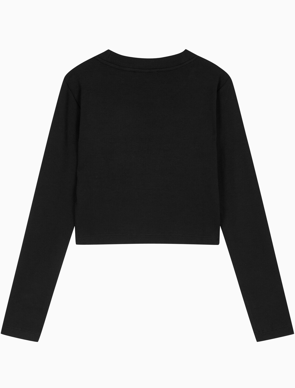 Buy 여성 롱슬리브 모노그램 베이비 티 in color CK BLACK