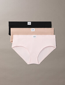 Buy 여성 마이크로 립 3PK 로우라이즈 힙스터 in color Black / Beige / Light Pink