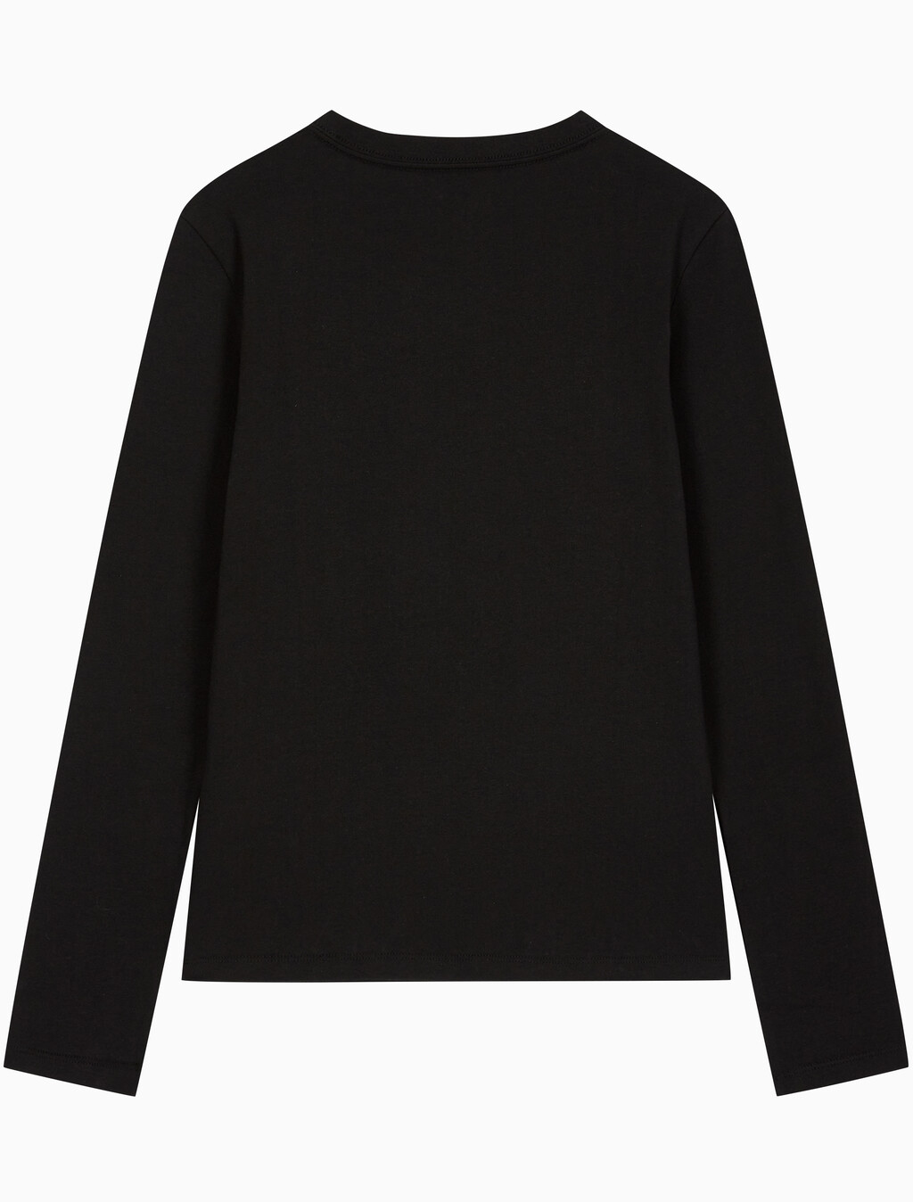 Buy 여성 L/S 스탠다드 로고 슬림 크루넥 티셔츠 in color BLACK