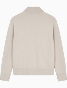 Buy 남성 릴렉스핏 스트라이프 집업 니트 가디건 in color BEIGE