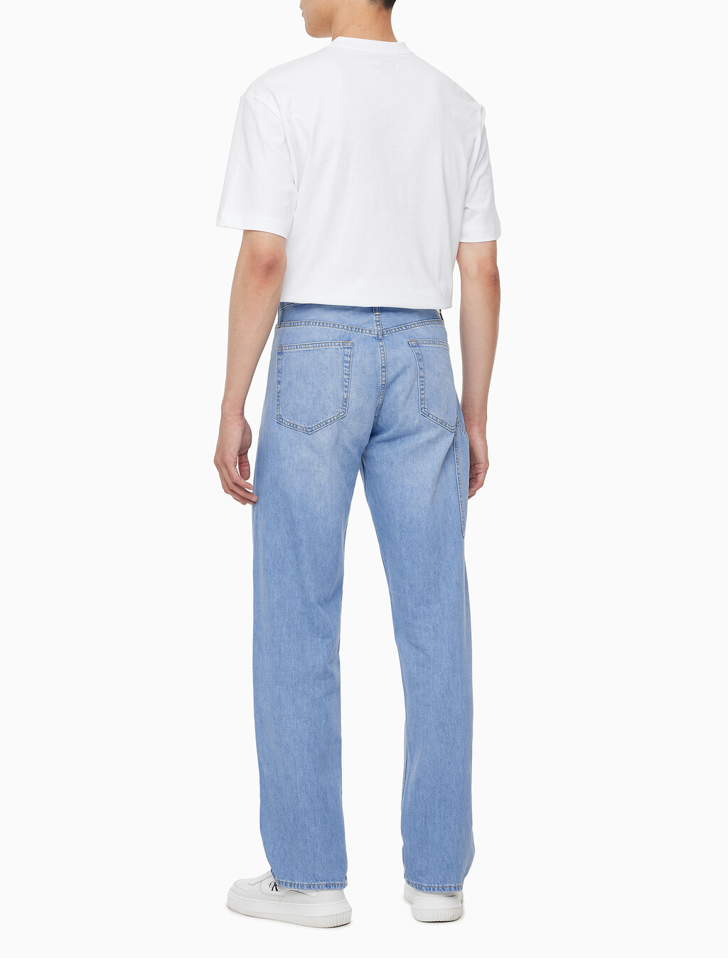 Buy 남성 90's 스트레이트핏 라이트블루 린넨 데님 in color CHALKY BLUE