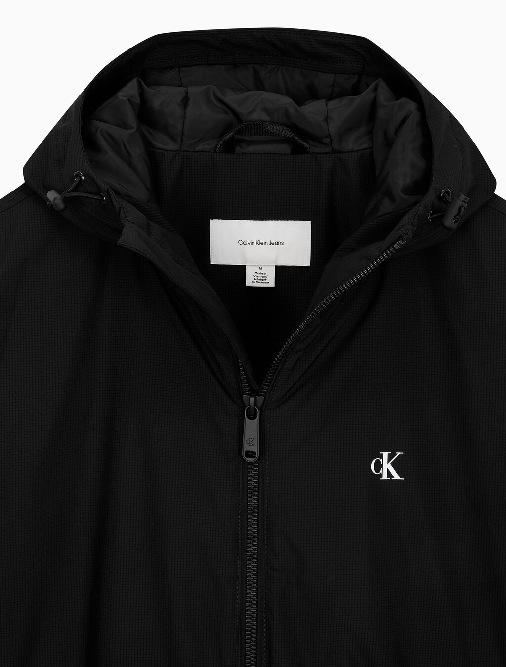 Buy 남성 후드 립스탑 해링턴 자켓 in color BLACK