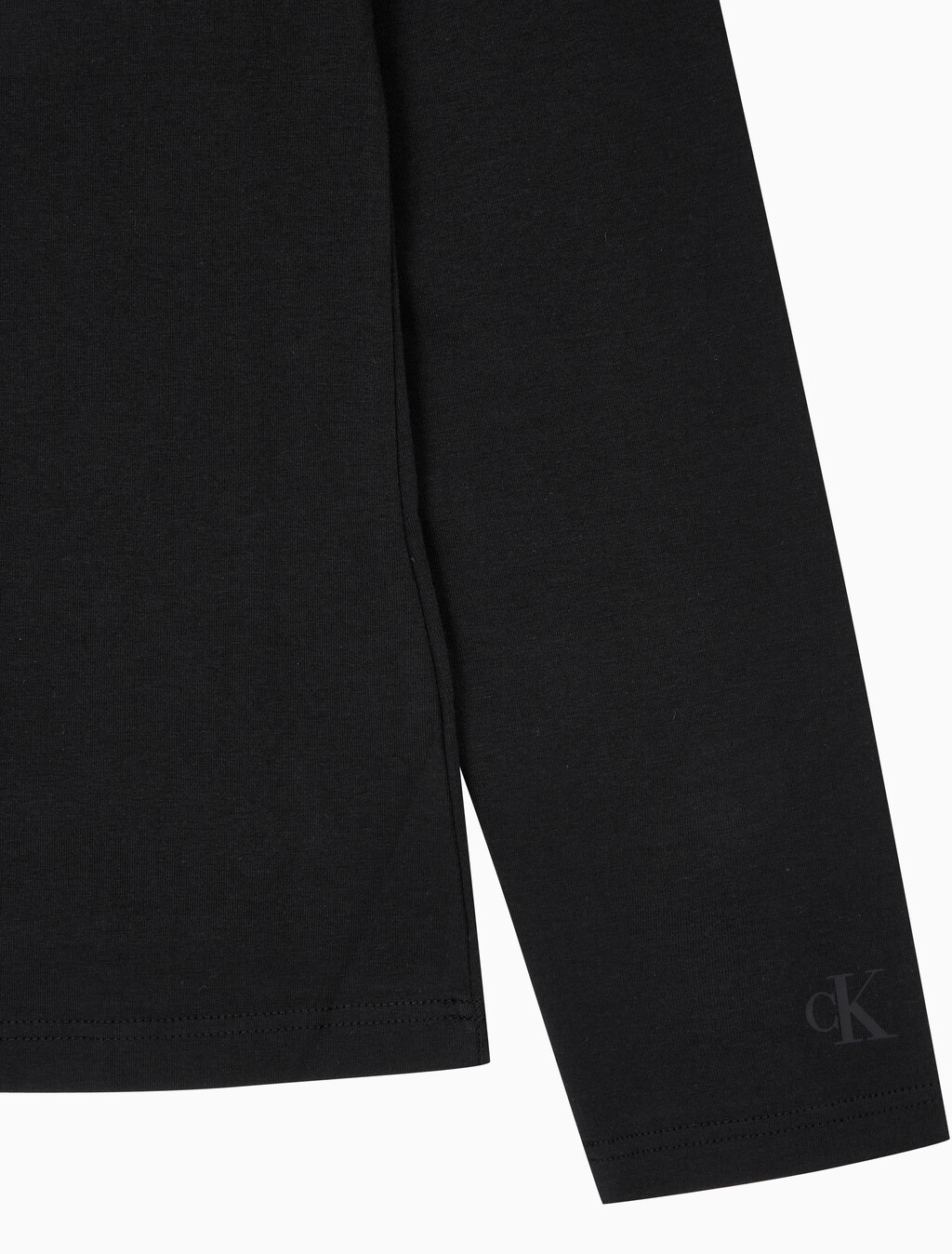 Buy 여성 슬림핏 인스티튜셔널 로고 긴팔 티셔츠 in color CK BLACK