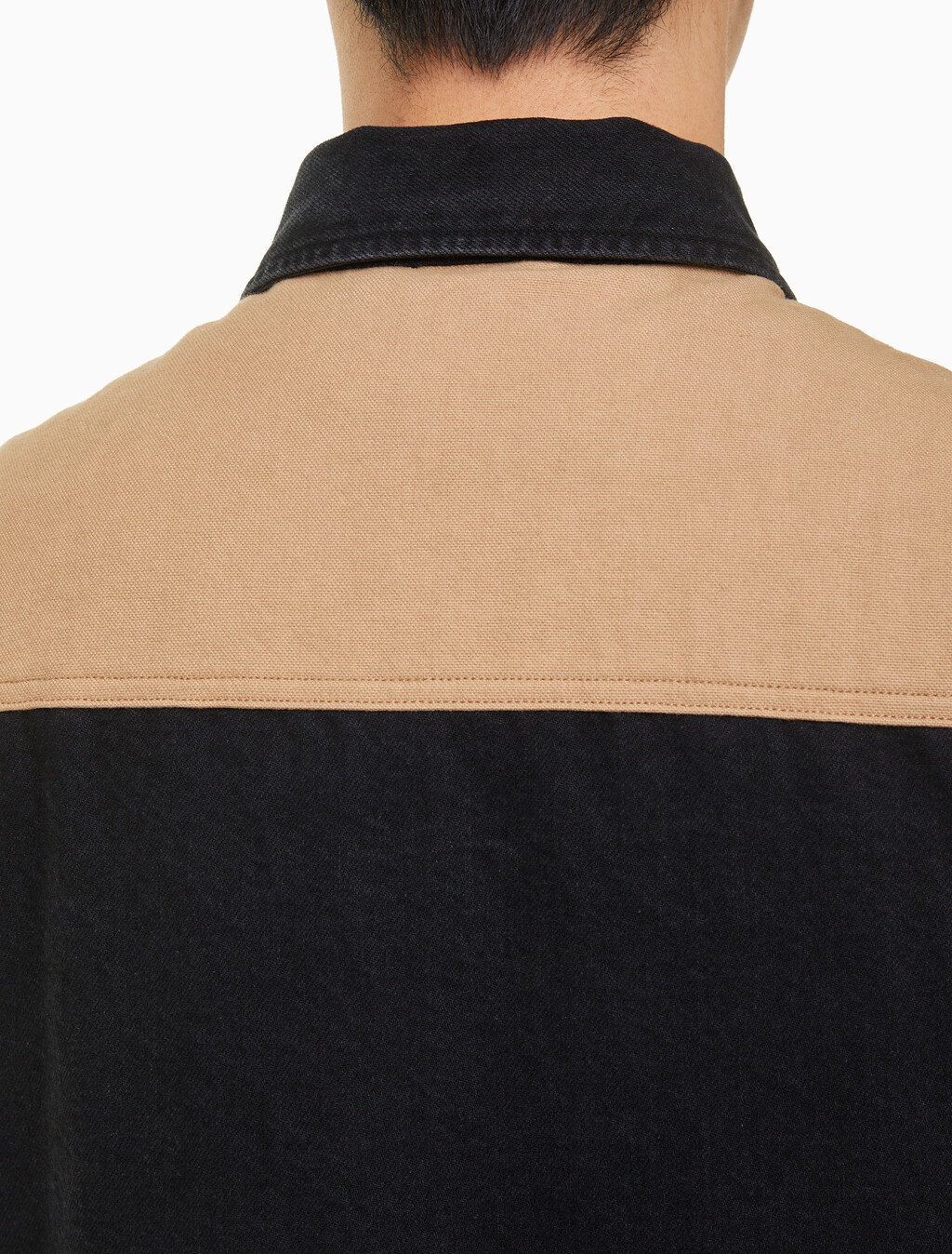 Buy 남성 캔버스 포켓 데님 베스트 in color WASHED BLACK LOGO LACE