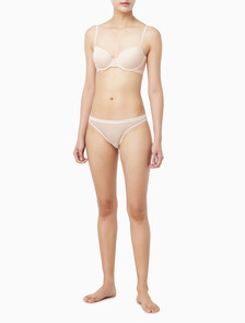 Buy 여성 미니멀리스트 메쉬 비키니 in color PINK BEIGE