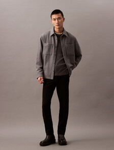 Buy 유니섹스 롱슬리브 캐시미어 크루넥 스웨터 in color DARK CLIFF HTR