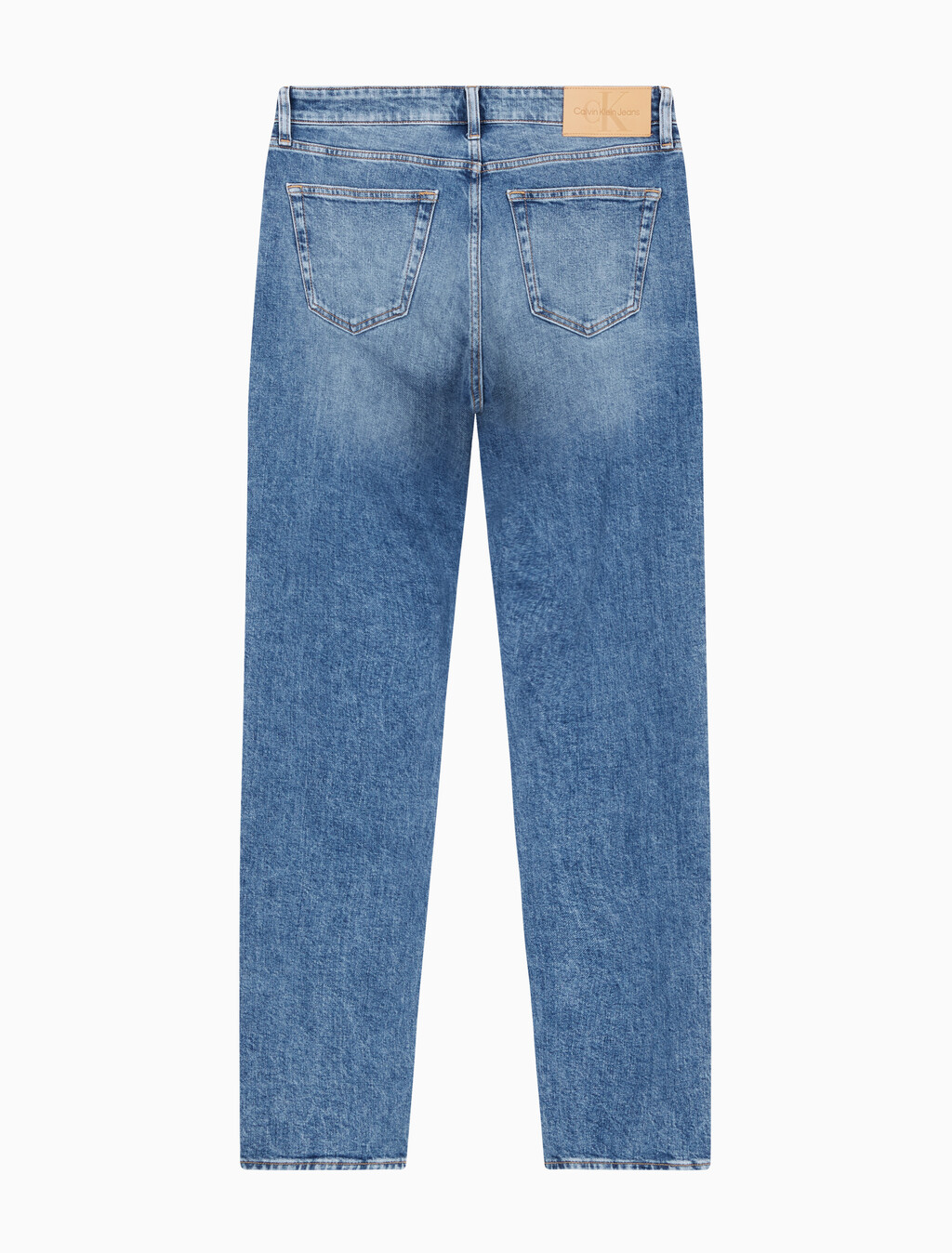 Buy 남성 어센틱 스트레이트핏 미드블루 이탈리안 데님 in color MID BLUE BACK EMBRO