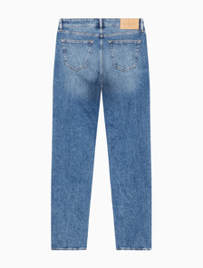 Buy 남성 어센틱 스트레이트핏 미드블루 이탈리안 데님 in color MID BLUE BACK EMBRO