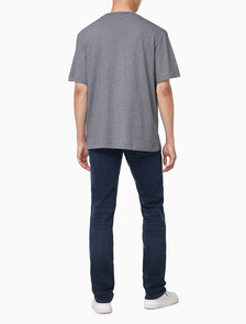 Buy 남성 이지핏 아카이브 로고 반팔 티셔츠 in color MEDIUM GREY HEATHER