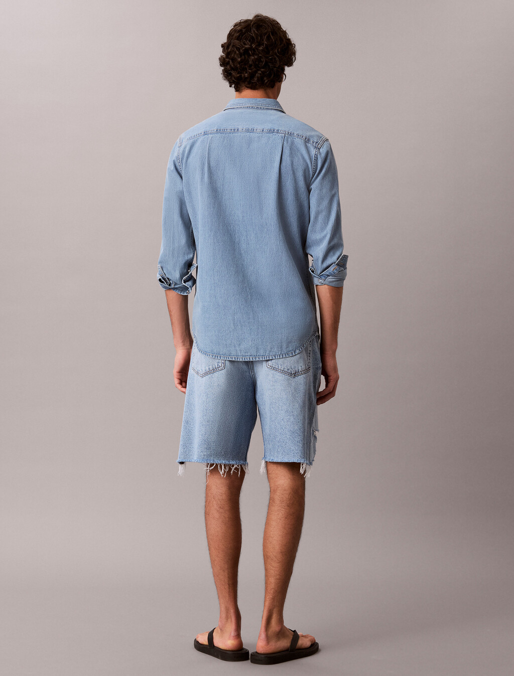 Buy 라이트 웨이트 에코쿨 90s 데님 쇼츠 in color Yellow