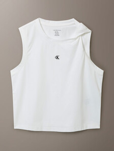 Buy 여성 쿨링 저지 트위스트 숄더 탱크 in color BRIGHT WHITE