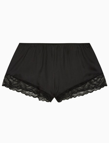 Buy 여성 새틴 씬 새틴 쇼츠 in color BLACK