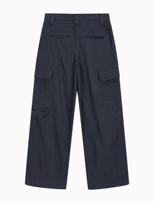 Buy 여성 유틸리티 캔버스 카고 팬츠 in color NAVY