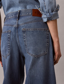 Buy 여성 와이드레그 리넨 데님 in color Light Blue