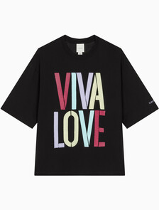 Buy 남성 MARC HUNDLEY 비바 러브 반팔 티셔츠 in color BLACK