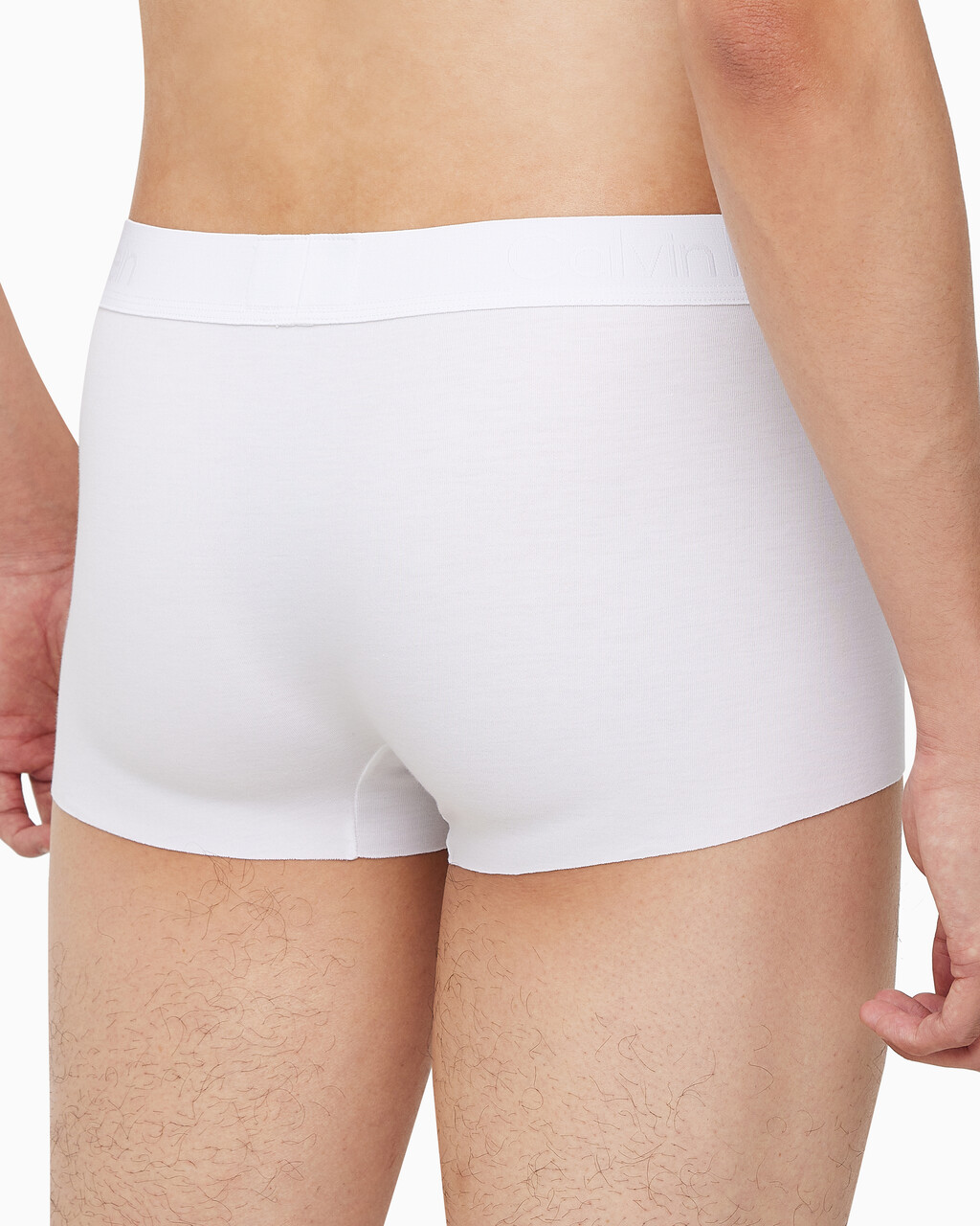 Buy 남성 CK 블랙 코튼 싱글 트렁크 in color WHITE