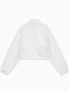 Buy 여성 릴랙스핏 쉐르파 크롭 풀오버 in color WHITE