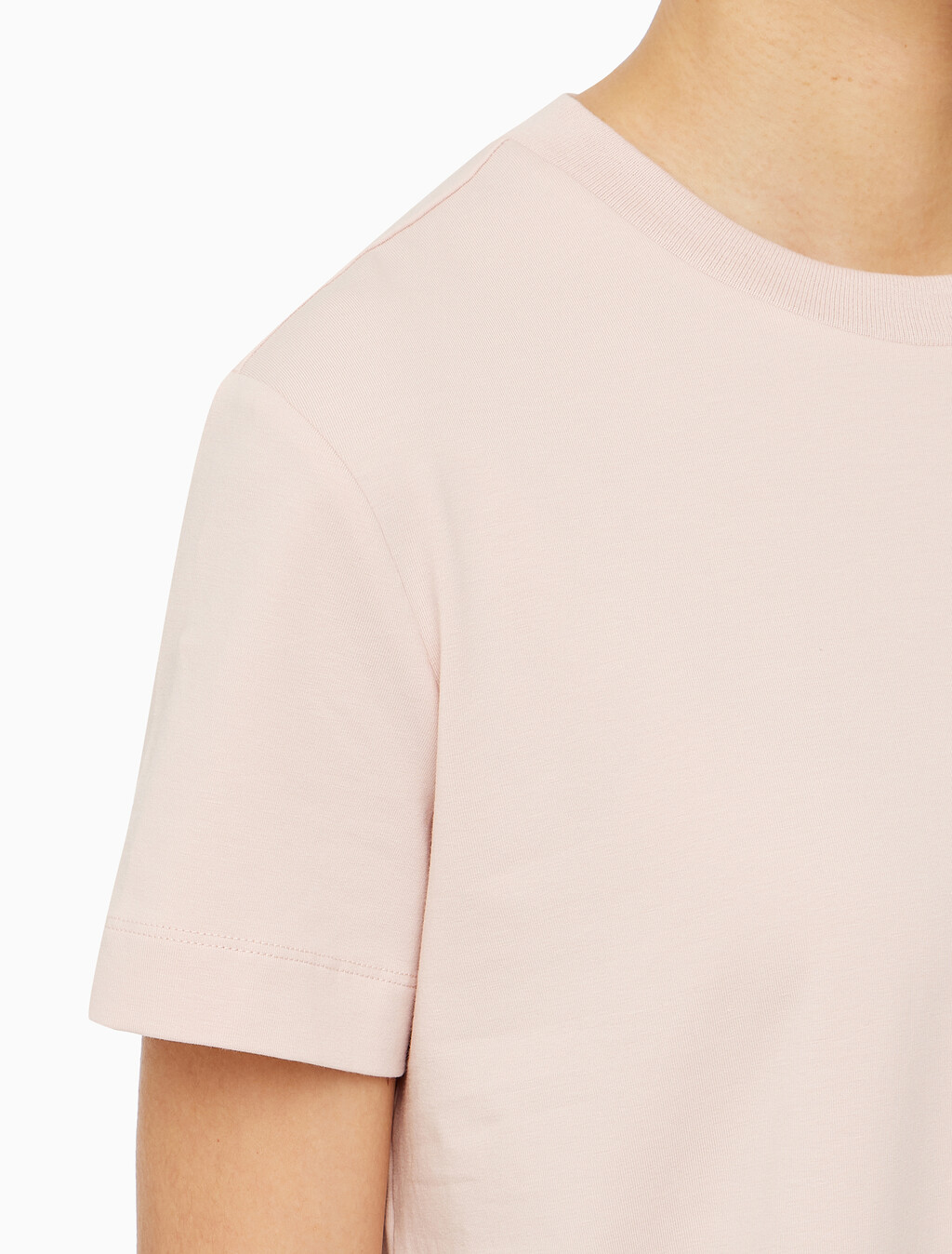 Buy 여성 레귤러핏 스몰 모노그램 로고 반팔 티셔츠  in color PINK