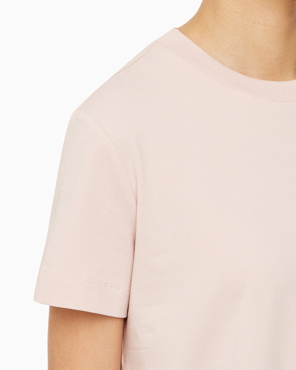 Buy 여성 레귤러핏 스몰 모노그램 로고 반팔 티셔츠  in color PINK