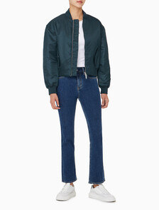 Buy 여성 필드 나일론 보머 자켓 in color NAVY