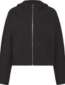 Buy 여성 숏 후디드 스쿠바 자켓 in color BLACK