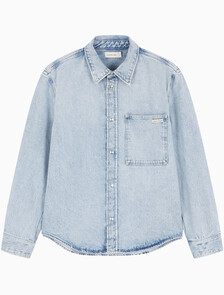 Buy 남성 레귤러핏 라이트블루 데님 셔츠 in color CHALKY BLUE
