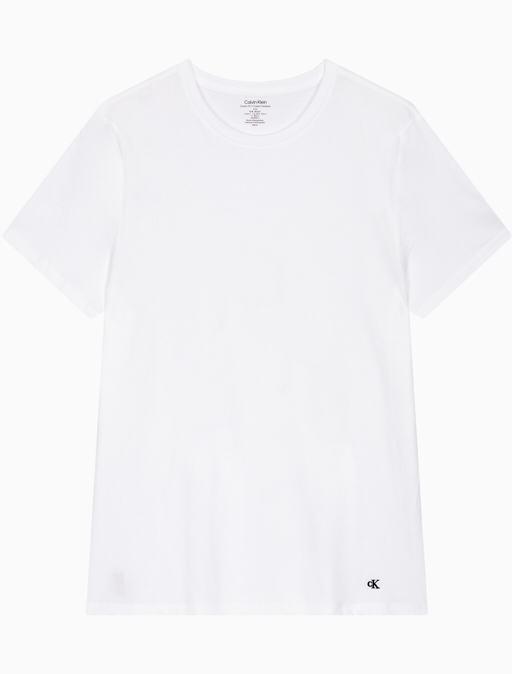 Buy 남성 코튼 클래식 크루넥 3PK in color WHITE