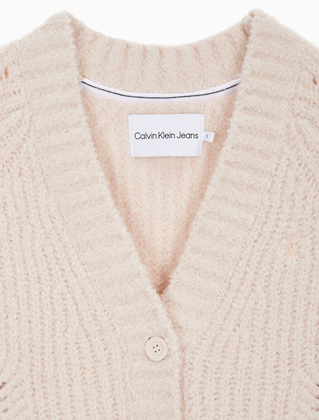 Buy 여성 크롭 케이블 가디건 in color PINK BEIGE