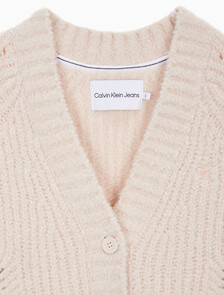 Buy 여성 크롭 케이블 가디건 in color PINK BEIGE