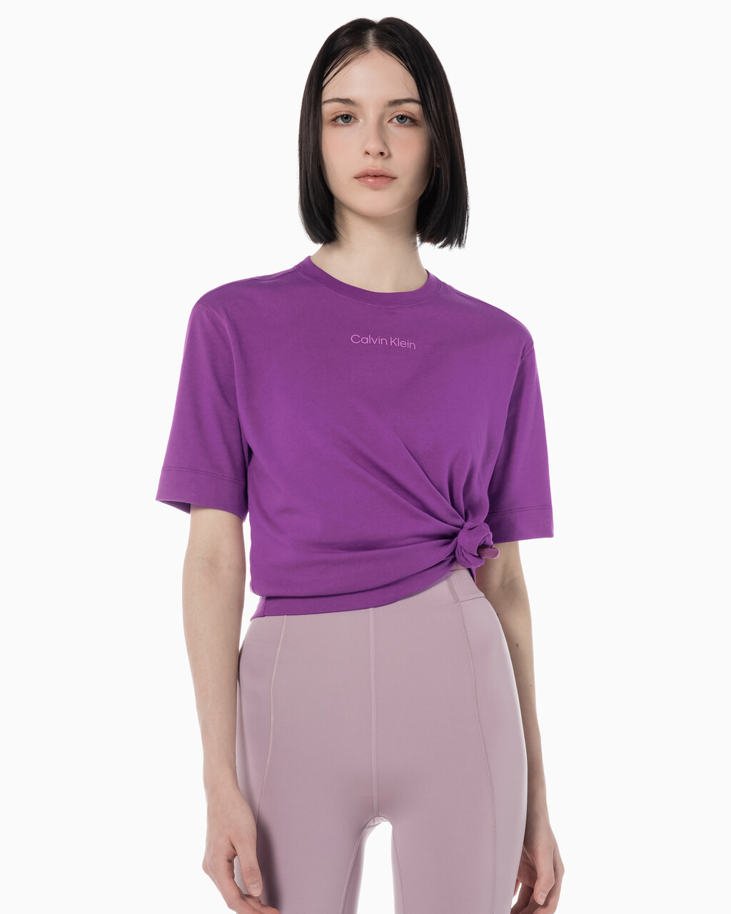 Buy 여성 릴렉스 핏 에센셜 반팔 티셔츠 in color AMETHYST