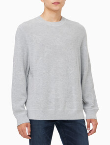 Buy 남성 AOP 니트 스웨터 in color LIGHT GREY HEATHER
