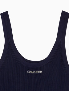 Buy 여성 비스코스 립 탱크 in color BARITONE BLUE