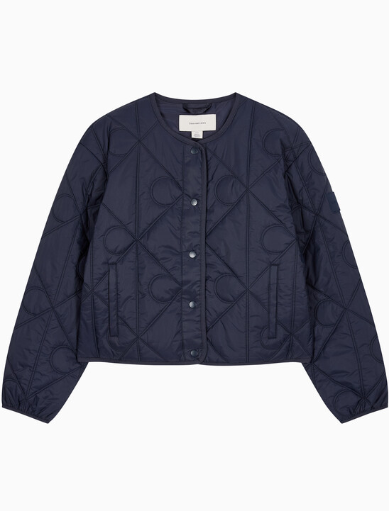 여성 라이트웨이트 AOP 퀼티드 라이너 자켓