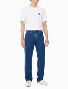 Buy 남성 90's 스트레이트핏 미드블루 데님 in color MID BLUE BACK EMBRO