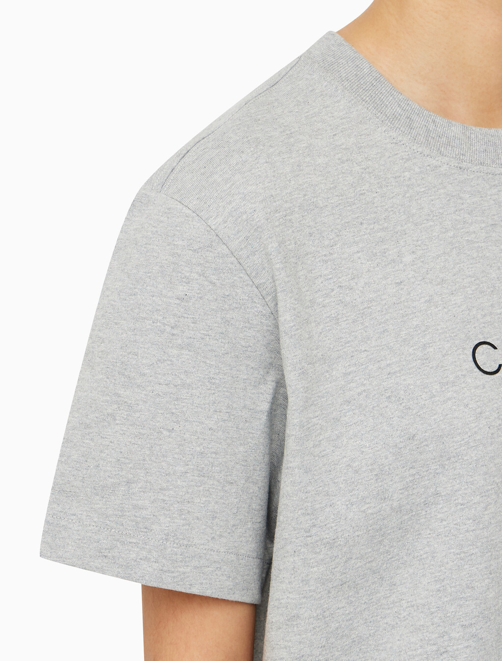 Buy 여성 릴렉스드 스탠다드로고 크루넥 반팔 티셔츠&nbsp; in color GREY HEATHER