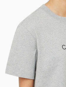 Buy 여성 릴렉스드 스탠다드로고 크루넥 반팔 티셔츠&nbsp; in color GREY HEATHER