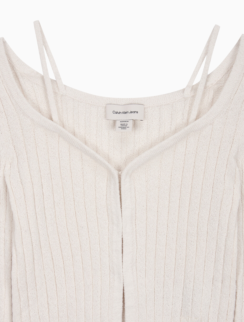 Buy 여성 L/S 스트랩 가디건 in color CHALK