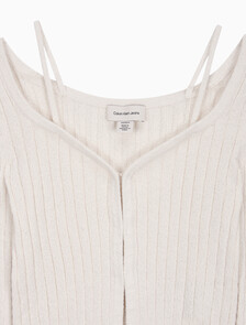 Buy 여성 L/S 스트랩 가디건 in color CHALK