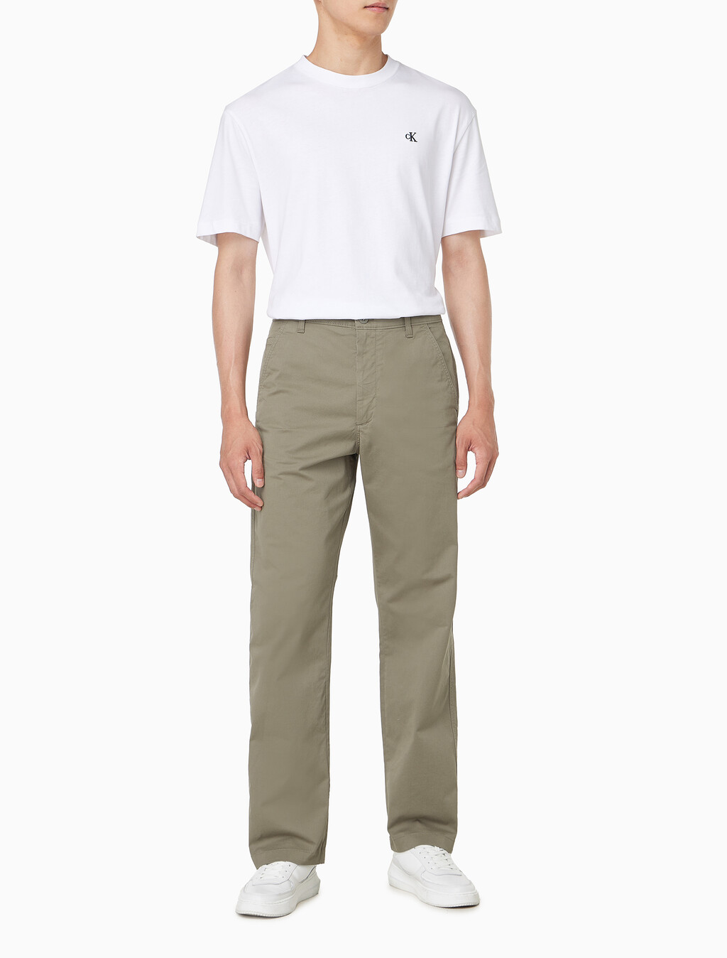 Buy 남성 90s 스트레이트핏 컴포트 치노팬츠 in color Kaki