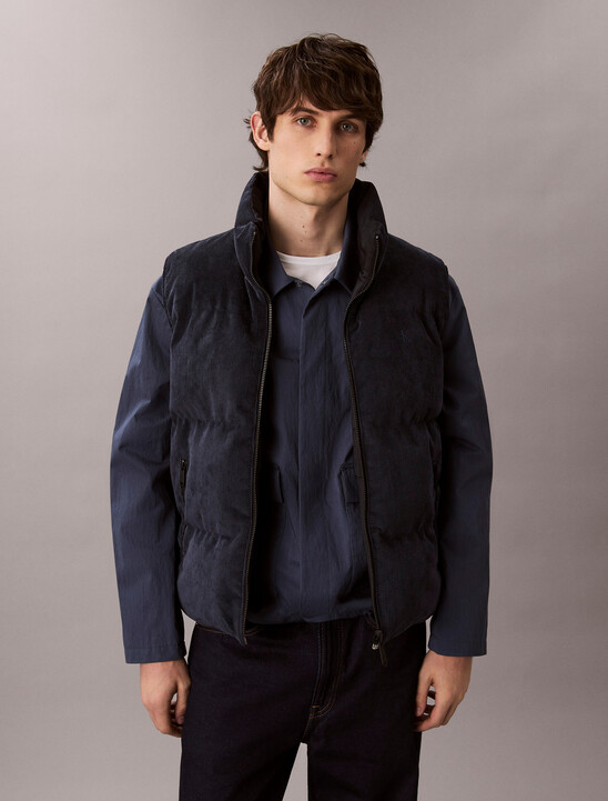 남성 리버서블 코듀로이 푸퍼 베스트