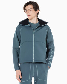 Buy 남성 릴렉스핏 풀집업 후디 in color OCEAN TEAL/ BLK